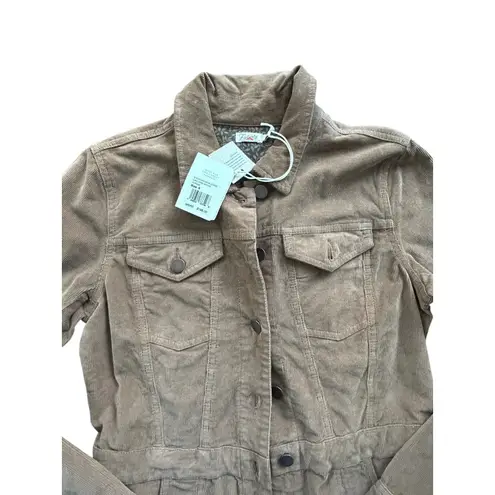 Faherty Brown Stretch Cord Michelle Shirt Dress Size Small NWT