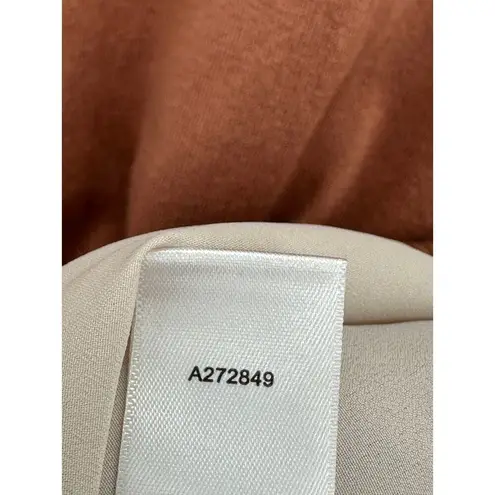 LOGO By Lori Goldstein LOGO Sweater Women XL Brown V-Neck Long Sleeve Knit Swiss Dot Cotton Cashmere