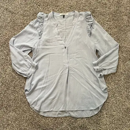 Halston Heritage light blue long-sleeve top size S