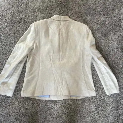 The Works Saks Fifth Avenue Women's Linen Blazer Jacket Career Size 16 Office