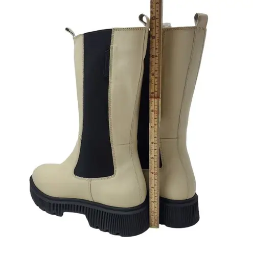 Kurt Geiger London STINT Cream Platform Tall Chelsea Knee Boots Size EUR 42