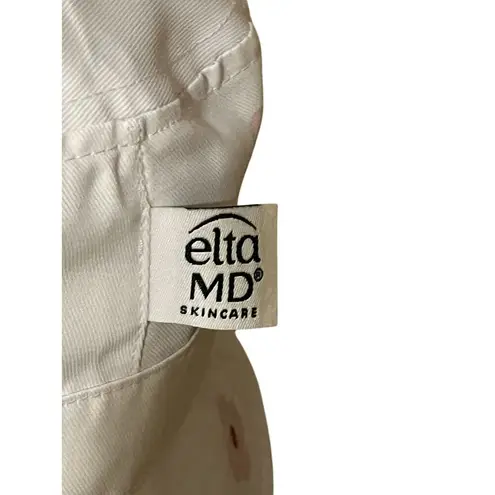 Elta MD Skincare Bucket Hat White Pink Red Floral Print Sun Hat Used