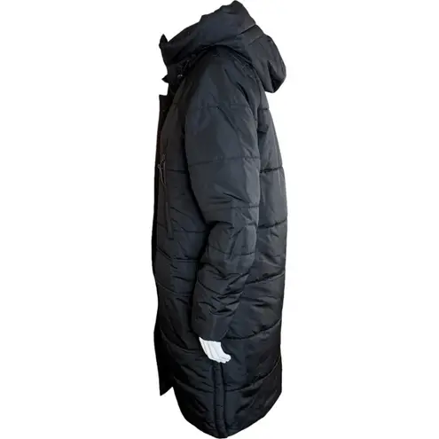 Susan Graver Water Resistant Quilted Puffer Jacket Black XX-Small NWOT Hooded