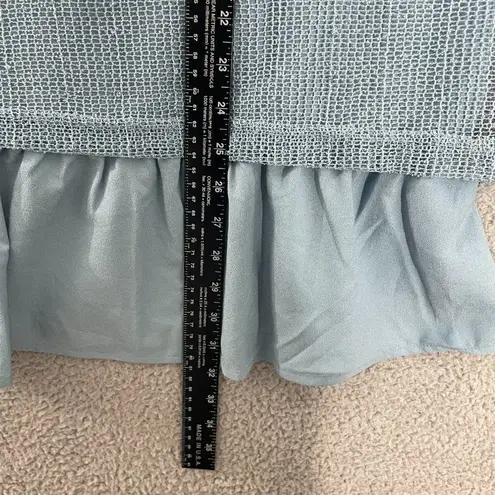 Simply Noelle Simply Noelle Women L/XL Sky Blue Sequined Layered Casual Tank