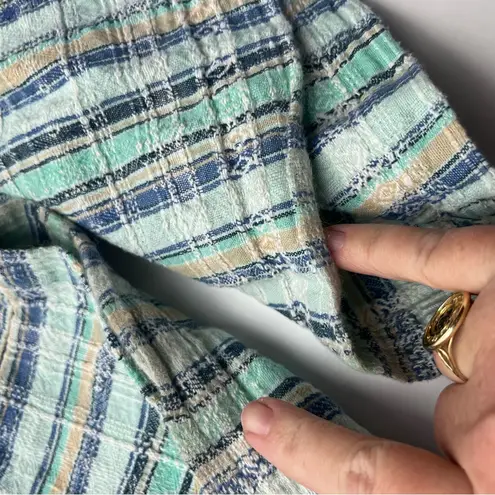 Sundance Gigi Pants Womens XL Blue Pattern Low Rise Straight Full Length *FLAW