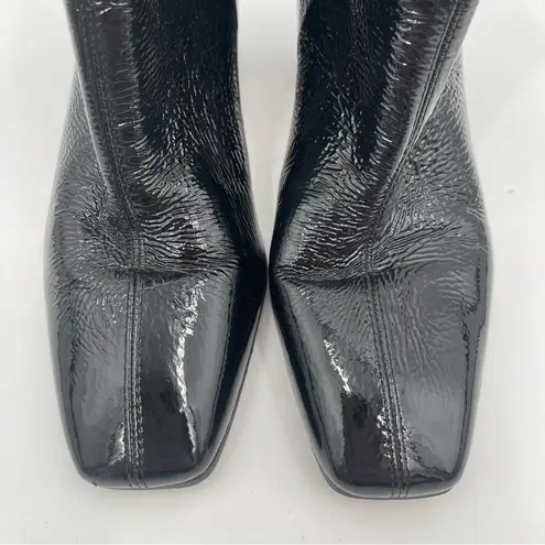 Veronica Beard  Boots Bruna Booties Black Patent Leather Heeled Ankle Size 5.5