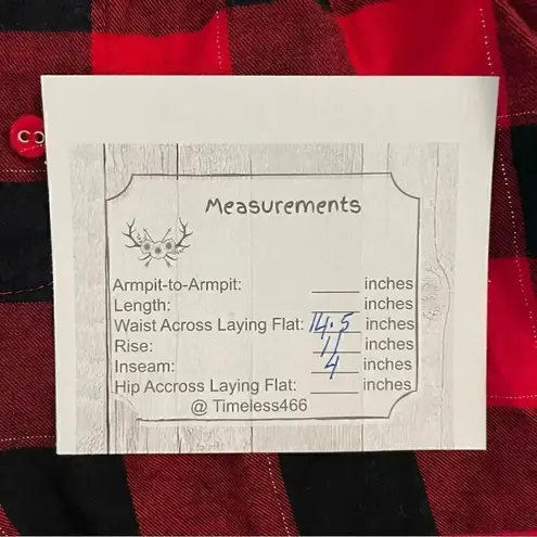 Stars Above Buffalo Plaid Ref Black Bedtime Sleepwear Short Pajama Pants SZ XS