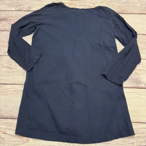 Prairie Underground Basket Case 100% Organic Cotton Tunic Navy Blue Size L Size L