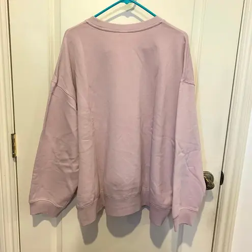 Mofusand x Uniqlo Collab Printed Embroidered Sweatshirt in Pink XXL