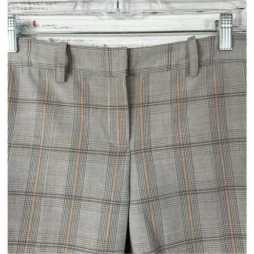 BCBGMAXAZRIA  Women's Plaid Stripe Bermuda Shorts Gray Size 4