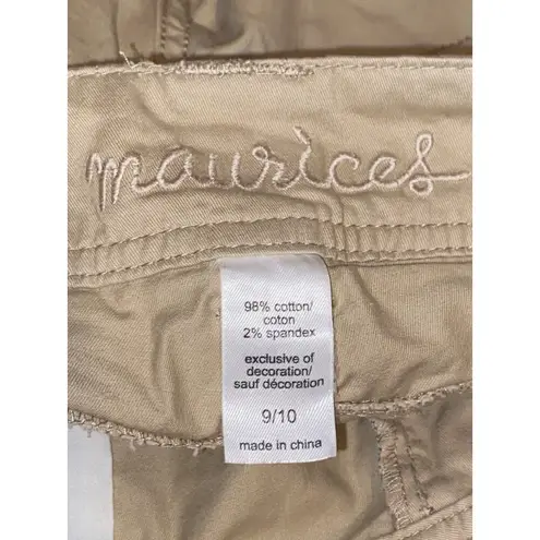 Maurice's Women's  Kaylee Original Fit Khaki Cropped Capris Juniors Size 9/10 NWT