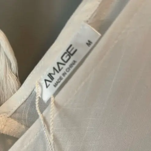 NWT AIMAGE white boho dress or swim cover Size M White Size M