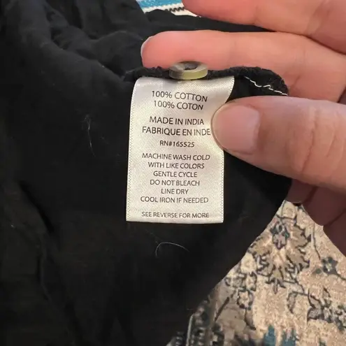 Lola River large black button down