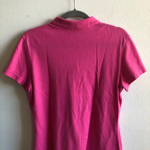 Lacoste  Polo Regular Fit Soft Cotton Petit Piqué Polo Hot Pink Sz 44 (L) EUC