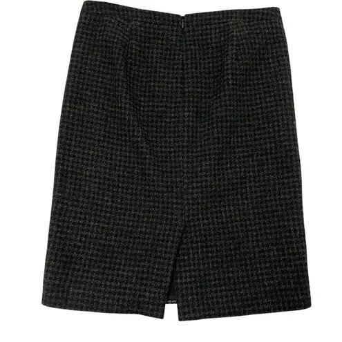 J. Crew 100% Wool Houndstooth Pencil Mini Skirt Twee Dark Academia size 8