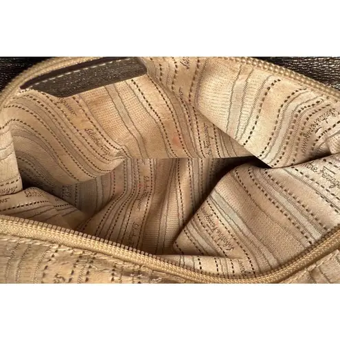 Salvatore Ferragamo Metallic Leather Gancini Tote