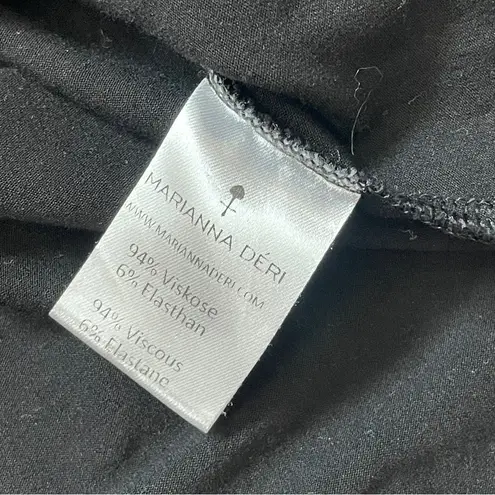 Marianna Deri Top fitted 3/4 sleeve womens Black (large) contemporary classic