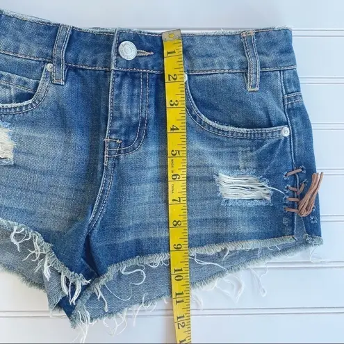 Dollhouse Hi Rise jean shorts, side ties Size 3