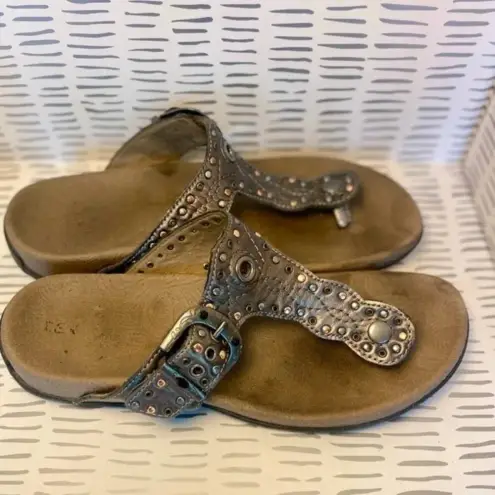 Taos Siren Embellished Leather Sandals‎ Size 7