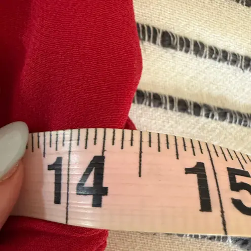 Tadashi Shoji Red Silk Chiffon Ruffle Skirt Halter Sheath Cocktail Dress Medium