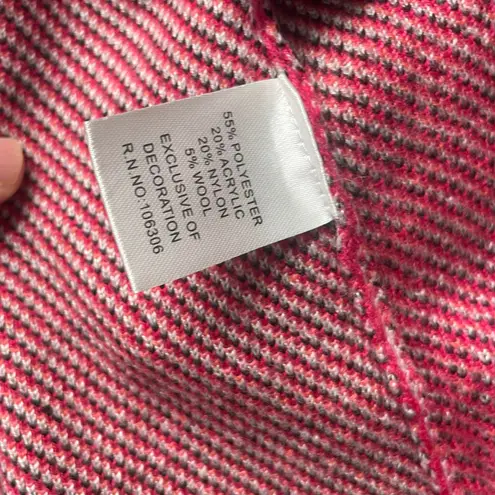 Berek Womens Open Soft Cardigan Wool Blend Colorful Maximalist Layering Cozy XL Pink