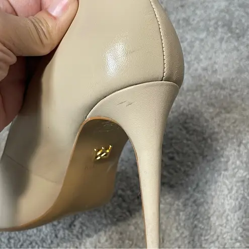 Laurence Kazar Kazar Women's Beige Leather Stiletto Pumps Size 38.5/US 7.5