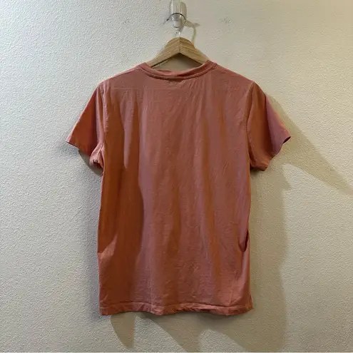 Sandro T-Shirt Women's Small Short Sleeve Shirt Crew Neck Logo Tricot Pink