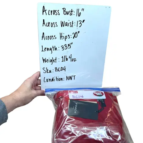 FRNCH Aldina A-Line V-Neck Mini Dress Red Size XS NWT