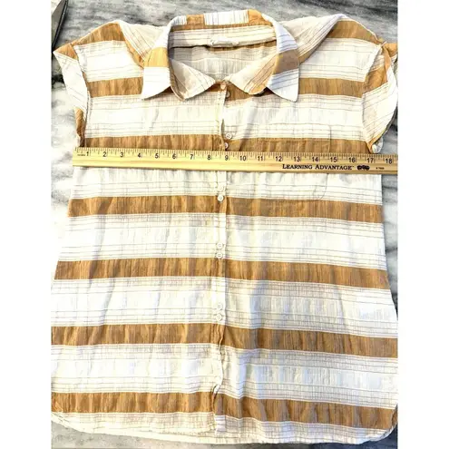 A loves A  Cute Striped S/S Button-Up Cotton Top Sz XS EUC / Summer / Preppy