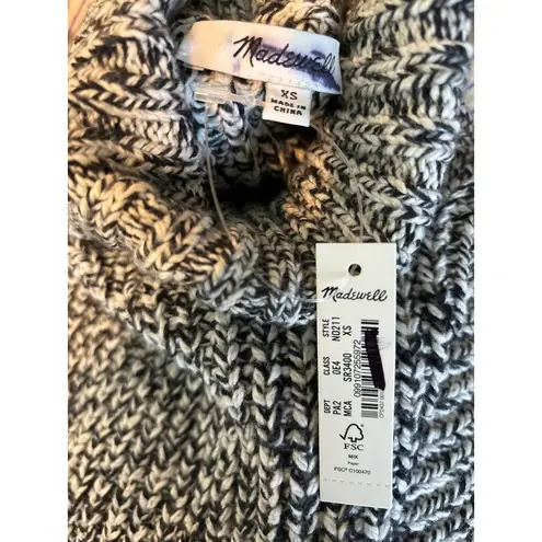 Madewell NWT  Wide Rib Turtleneck Sweater In Marled Cookies And Cream Size XS