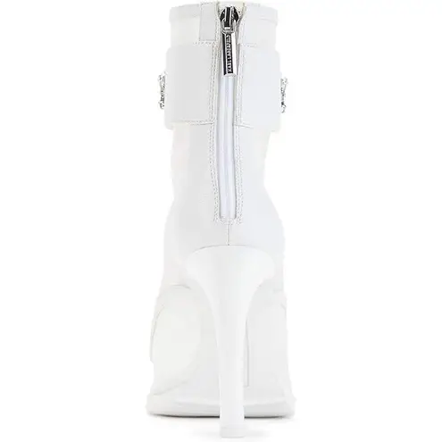 Karl Lagerfeld Paris Blayze Peep Toe Mesh Stiletto Heel Ankle Bootie Size 9.5M