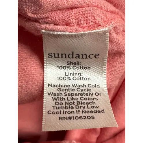 Sundance Gigi Shorts Women XXL Coral Pink Boho Button Front Textured Summer