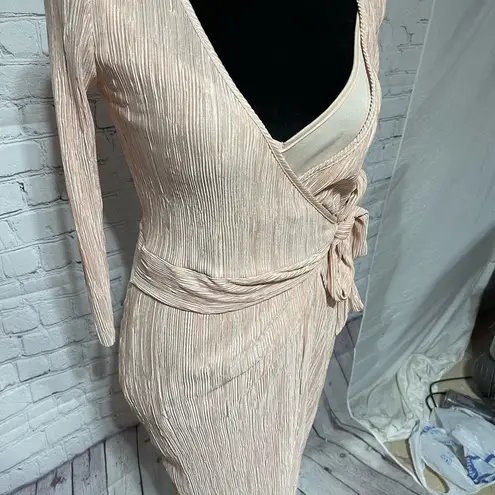 Sweet Claire Apricot Wrap Dress By Small