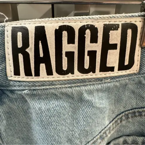 The Ragged Priest ASOS  Distressed Ripped‎ Straight Leg Jeans Zipper Legs Size 24