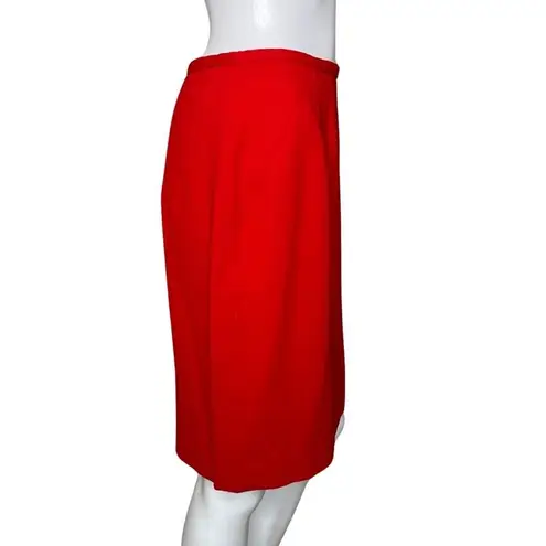 Petite Sophisticate Skirt Womens 2 Red Straight Mini Skirt Casual Office Vintage