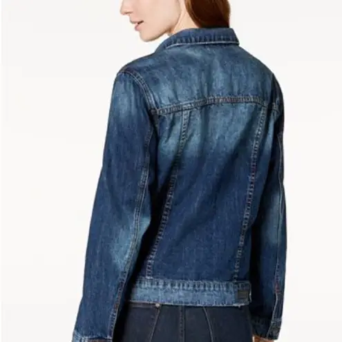 sts blue Denim Jean Jacket Distressed