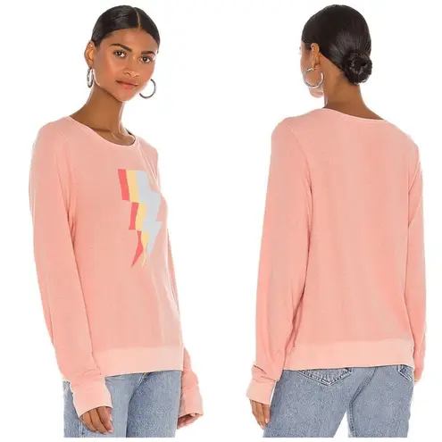 Wildfox NEW  Couture i Bolt Baggy Beach Jumper in Guava