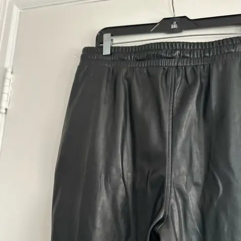Calvin Klein Jeans Calvin Klein Sz: L Black Faux Leather Pants. Pull On. Flat Front. Patch pockets