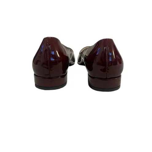 Journee Collection Journee Flats Women's Wide Size 8 Carmin Pointy Toe Burgundy 1 in. Block Heel