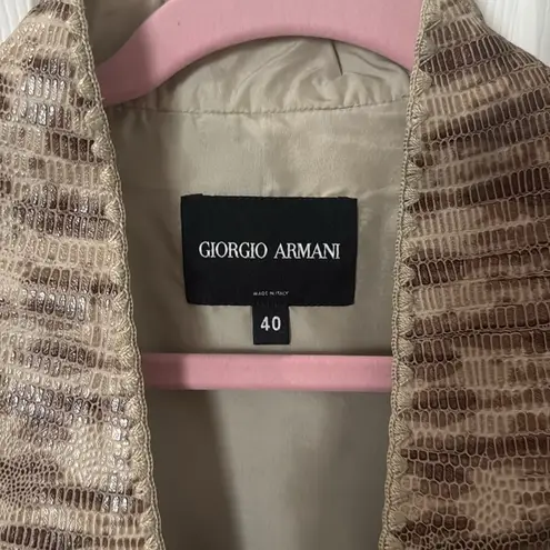 Giorgio Armani Women's snakeskin style lamb Blazer as 40