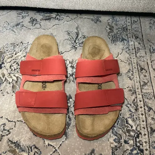 Birkenstock  Uji Nubuck-Suede Leather in Sienna Red