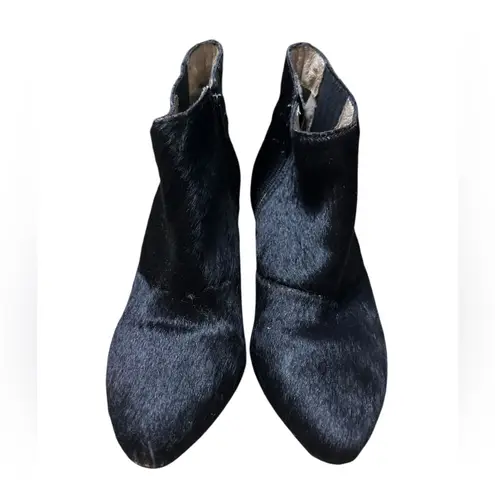 Matisse Black Nugent Calf Hair Ankle wedge Booties