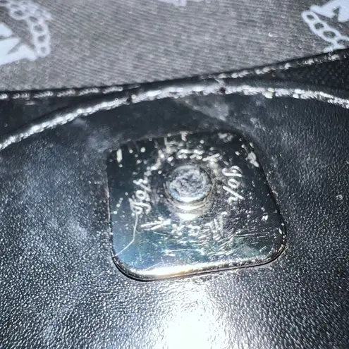 Vintage Mark Chantal MC Unisex Satchel Handbag Four Leaf Clover Design Black