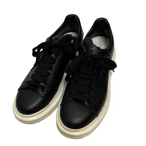 Alexander McQueen Black Leather Platform Sneakers Sz. 39.5 (US 9.5)