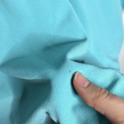 Catherines Curvy Collection turquoise tipped colorblock zip jacket size 16W Blue