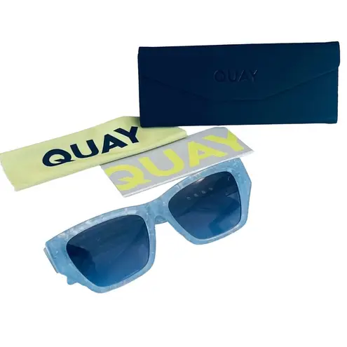 Quay  No Apologies SUNGLASSES Artic Tort Frame Blue Gradient Lens Limited Edition