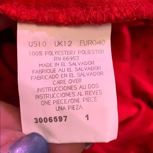 Vintage 90s David Warren red sparkle sheath dress 10