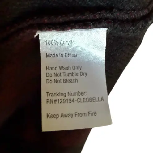 Cleobella  Burgundy Tassel Cape Cardigan Kimono Capelet One‎ Size