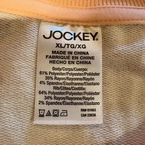 Jockey Women's Long Sleeve Pullover French Terry Crew Neck Sweatshirt NWT Orange Size XL