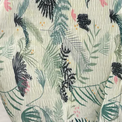 Foxiedox New Lace Ruffle Printed Cropped Strapless Jumpsuit Green Petite Size XS